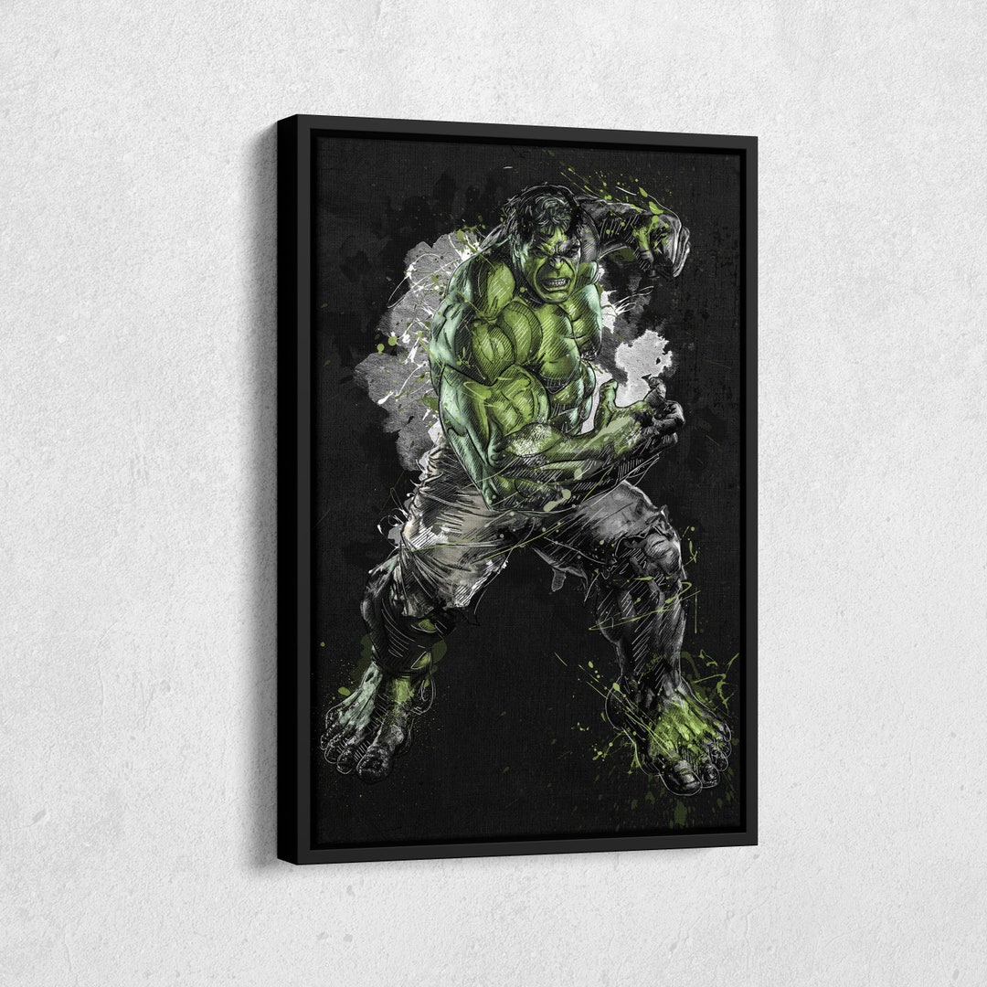 Hulk Poster Marvel Comics Art Canvas Wall Art Print Home Decor Framed ...