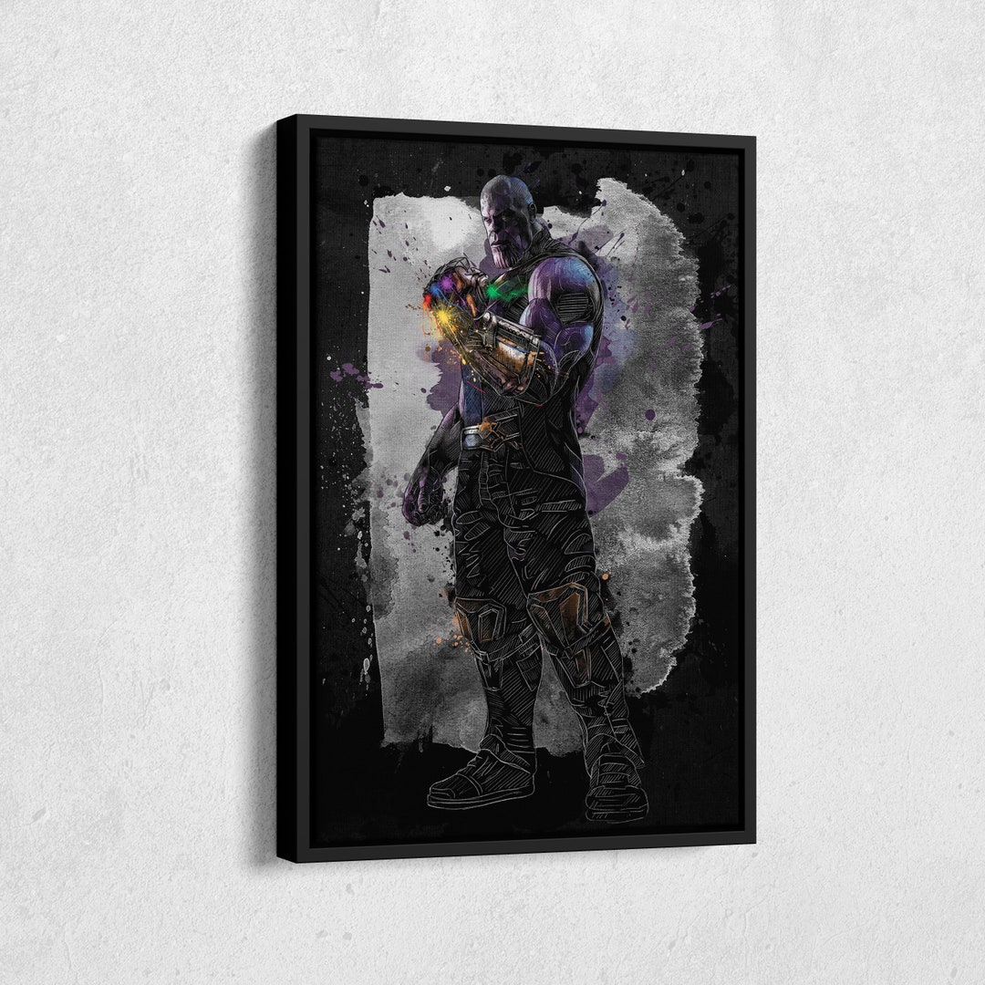 Thanos Poster Marvel Comics Art Canvas Wall Art Print Home Decor Framed ...
