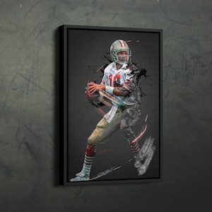 Joe Montana Art San Francisco 49ers NFL Wall Art Home Decor Hand Made Poster Canvas Print