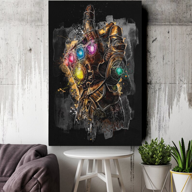 Infinity Gauntlet Poster Marvel Comics Art Canvas Wall Art Print Home ...