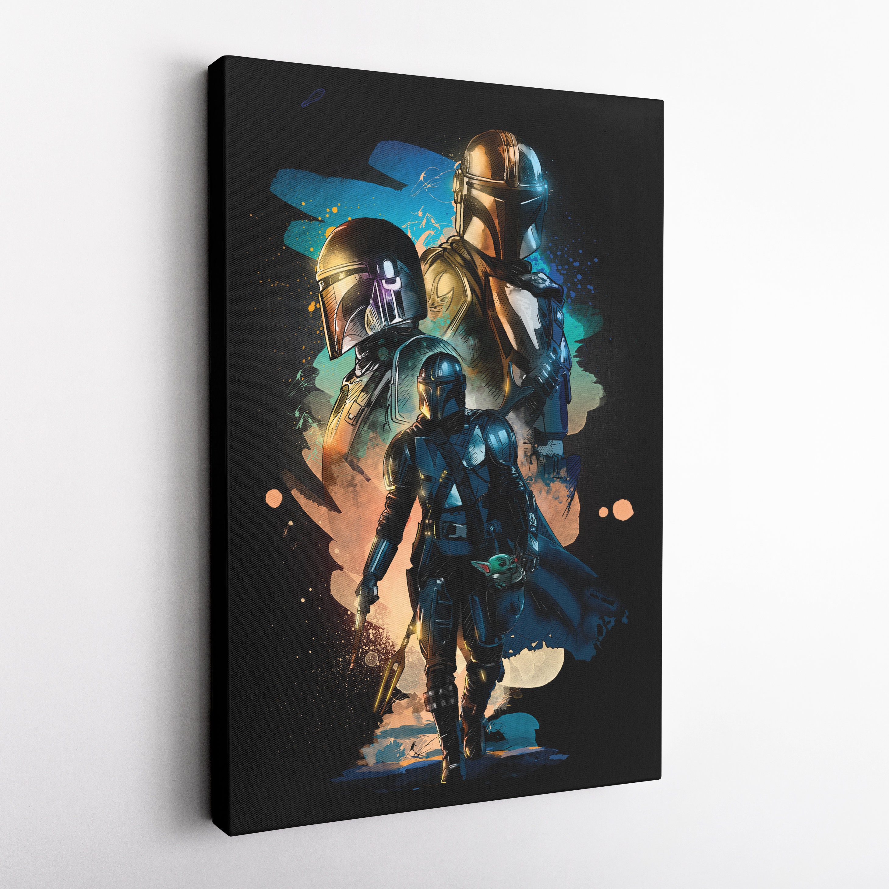 Mandalorian Poster Star Wars Art Canvas Wall Art Print Home Decor ...