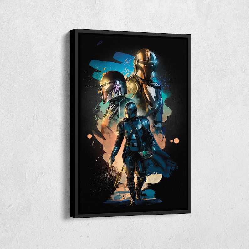 Mandalorian Poster Star Wars Art Canvas Wall Art Print Home Decor ...