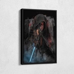 Anakin Skywalker Poster Star Wars Art Canvas Wall Art Print Home Decor Framed Poster Gift for Kids
