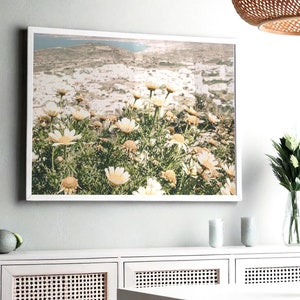 Milos Flower Art Print- Digital Download Scenic Views over the Greek Island