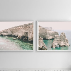 ミロス島（ギリシャ）プリント：エーゲ海の風景写真（デジタルダウンロード）