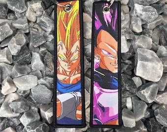 Anime Jet Tag Keychain Manga Durable Double-Sided Fabric Key Ring Anime Merch