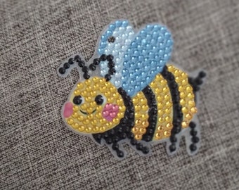 Porte-clés artistique diamant abeille