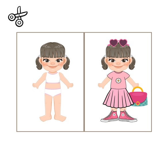 cut and paste dress up activities Printable Dress up Activity Girl Version, Dressing Activity, Kids Game, Clothing Activities, Dressing up Preschool, Montessori, Homeschool