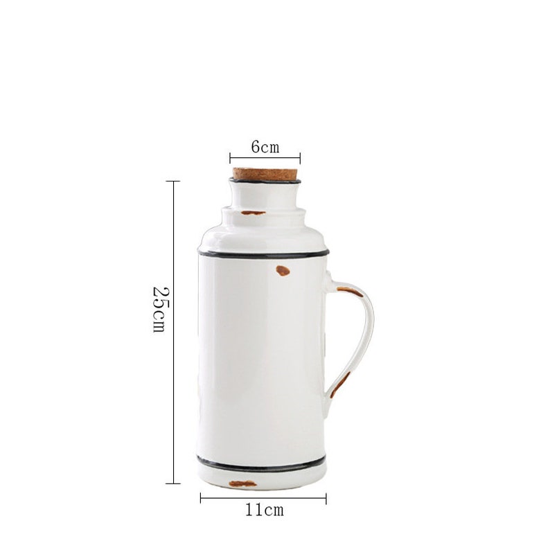 Wasserkrug, Karaffe, Muttertagsgeschenk, 1Liter, Teekanne, Wellness, Geschenk, Keramik, Set 1x Krug, 4x Tasse, Korkdeckel Bild 6