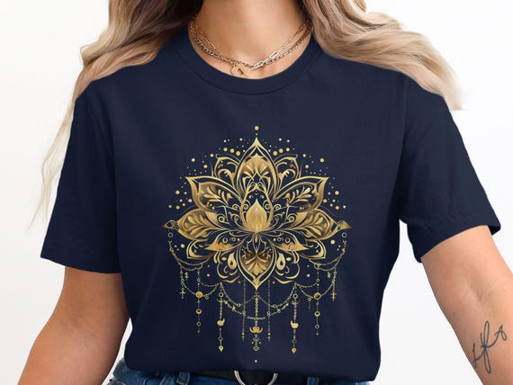 Mandala Shirt, Yoga Shirt, Spiritual Shirt for Woman, Cute Shirt, Gifts for Her, Minimalist Shirt, Gift for Energy Healer, Hippie Shirt