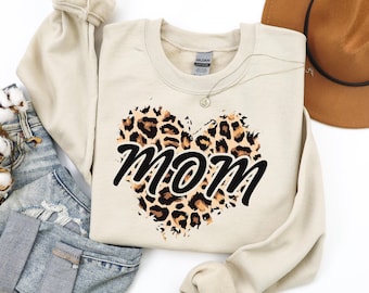 Mama shirt, Mom Shirt, Mama leopard Gift shirt, Heart shirt, Mothers Day Gift, Leopard print Mom shirt, New Mom Gift, Pregnancy Announcement