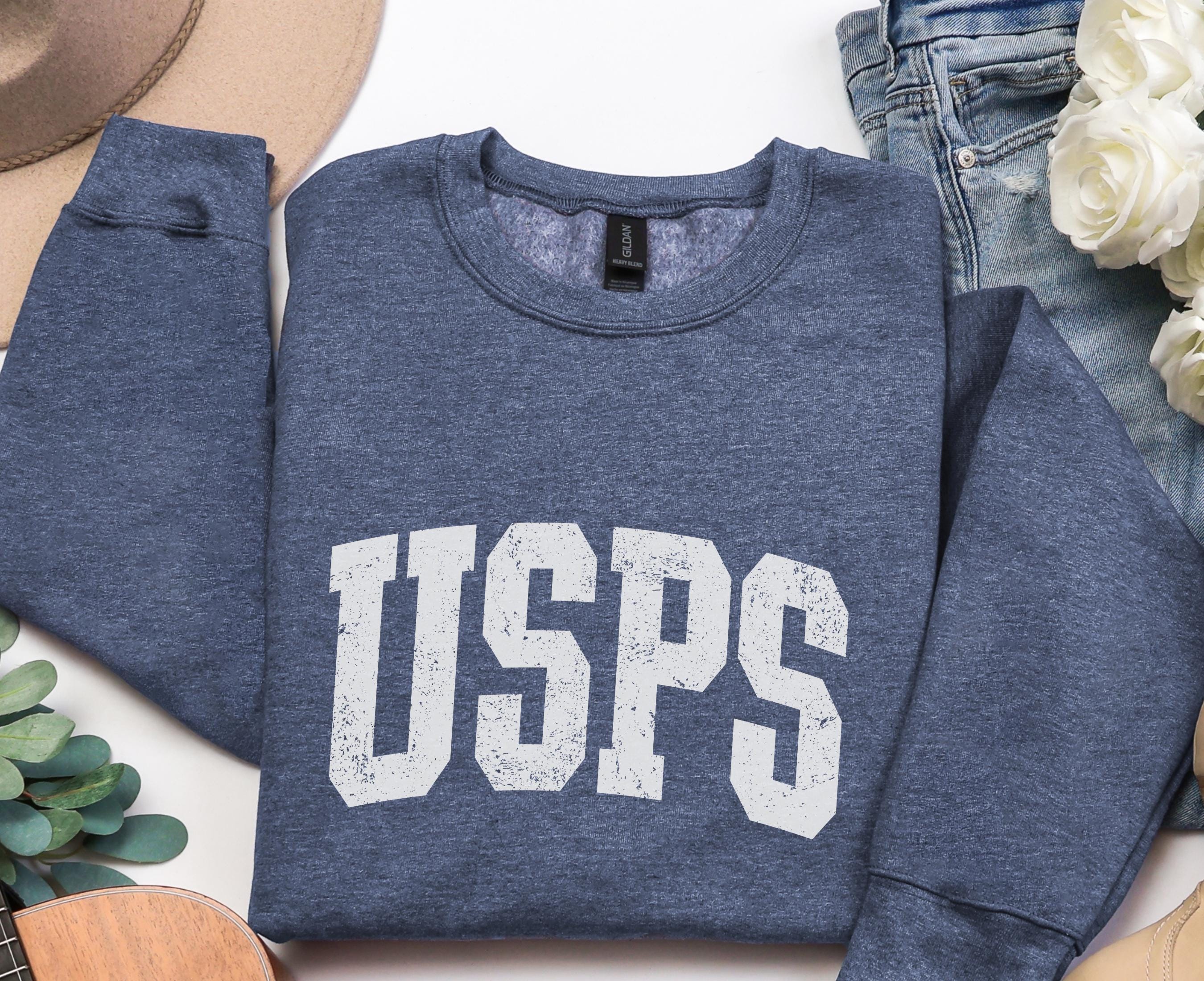 USPS Grunge Postal Worker Sweatshirt, Distressed USPS Sweatshirt, Mailman, Mail lady gift, Unisex Crewneck Block letter Carrier Gift