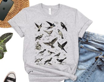 Vintage Bird T-Shirt, Nature Bird Tshirt, Ornithology Lover Gift, Birdwatcher Tee, Bird  Outdoor Enthusiast Tee, Bird Lover Gift, Nerd tee