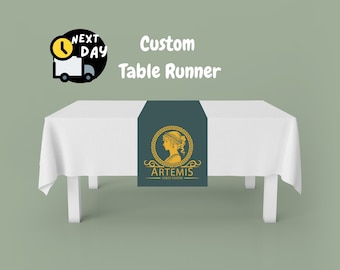Custom Logo Table Runner, Table Runner, Table Runner For Your Events, Custom Table Runner, Customizable Table Runner for Tradeshow Vendor