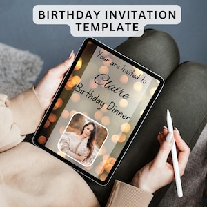 Digitale Einladungen Party eInvite Benutzerdefinierte Virtuelle Einladung Bearbeitbare Vorlage evite mobile Personalisierte Geburtstagsfeierfeier einladen