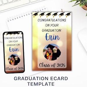 Tarjeta de graduación virtual para graduados de enfermería, tarjeta de felicitación digital, tarjeta de video con mensaje DIY personalizado para el día de graduación, tarjeta para un ser querido