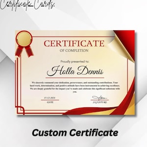 Personalized Completion Certificate for Training Custom Award Certificate for Apprenticeship Certificate Minimalist Design for Beauty Course