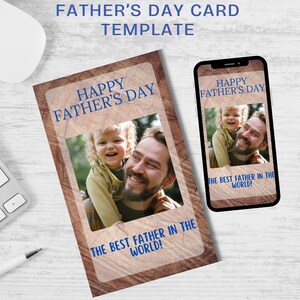 Cartão digital eletrônico para o dia dos pais, cartão personalizado para o pai, saudação virtual do pai do filho, modelo de cartão de felicitações personalizado para o pai enviar por mensagem de texto