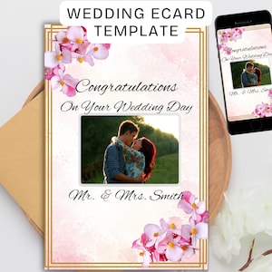 Bruiloft eGreeting Liefdesverhaalkaart Digitale gepersonaliseerde liefdesvideokaart bruiloft Digitale bruiloftskaart Liefdes boeiende e-kaart Bruiloftsherinnering