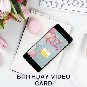 Cartão eletrônico interativo de aniversário Saudação de aniversário para ela Cartão digital de aniversário Cartão eletrônico festivo de aniversário Saudação instantânea de aniversário Vídeo Enviar instantaneamente