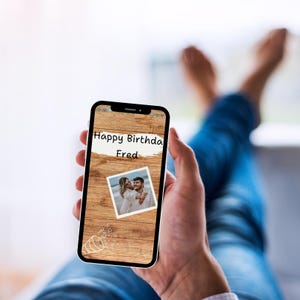 Cartão eletrônico de aniversário personalizado on-line Cartão eletrônico de aniversário de última hora para o marido aniversariante Cartão de aniversário ecológico sem papel GIF de aniversário personalizado