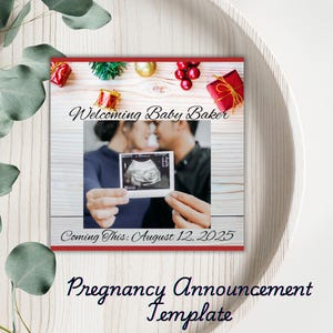 Modèle de faire-part de grossesse pour bébé enceinte à publier sur les réseaux sociaux pour bébé