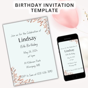 Invitations virtuelles pour une fête EInvite en ligne pour une célébration tendance EInvite pour un événement Designs personnalisés Invitations numériques élégantes en ligne