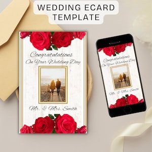 e-kaart trouwdag Happy Wedding Day Videokaart voor speciale gelegenheden Digitale kaart voor stellen Stuur direct gefeliciteerd Jonggehuwden