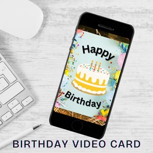 Digitale verjaardagskaart voor verjaardagswensen voor vrienden Moderne verjaardagsvideokaart Gefeliciteerd met je verjaardag Digitale verjaardagswensen Direct verzenden