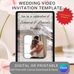 Anniversaire de mariage personnalisé Evite anniversaire de mariage fête d'invitation numérique anniversaire de mariage élégante vidéo mp4 pour l'anniversaire de la belle-famille