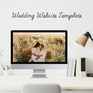 Easy to use wedding website template for wedding planning Website template with registry integration fully customizable wedding website