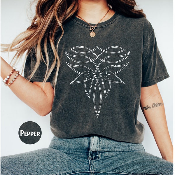 Western Graphic Tee: Boot Stitch Rodeo Cowgirl Shirt