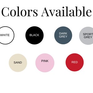 Puede incluir: La imagen muestra el texto "Colores disponibles" encima de una serie de muestras de color. Las muestras son c&iacute;rculos, cada uno relleno con un color diferente: blanco, negro, gris oscuro, gris deportivo, arena, rosa y rojo.