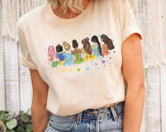 Retro Princess Shirt, Comfort Colors Gift, Watercolor Princess Shirt, ,Princess Gift