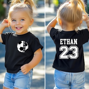 Personalized Soccer Kids T-Shirt, Soccer Team T-Shirt, Custom Soccer Name Number Tshirt, Soccer Mom Tee,Toddler Birthday Tshirt,Age Birthday