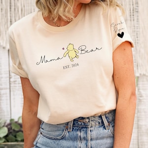 Custom Est Mama Bear Shirt, Papa Bear Shirt, Baby Bear Shirt, Cute Baby Bear Shirt, Family Bear Matching Shirt, Gift for New Mom and Dad