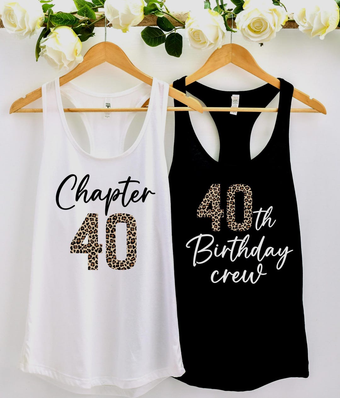 40th Birthday Crew Tank Top, Women's Chapter 40 Tee - Etsy
