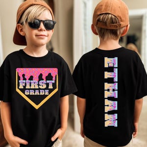 Custom Drip Back To School Boys Shirt, Personalized Kid Name Shirt, Kindergarten Shirt, First Grade Shirt, School Clothing 1st Day Of School