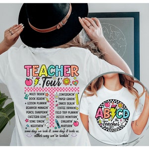 The Back To School Tour Shirt, Retro Teacher Tour Shirt, ABCD Teacher Shirts, Teacher Gift, First Day Of School Teacher Shirt, Teacher Team