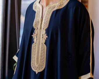 Mens Moroccan Gandoura Thobe  Premuim Elegant & Authentic Traditional Wear, Available in Different Colors