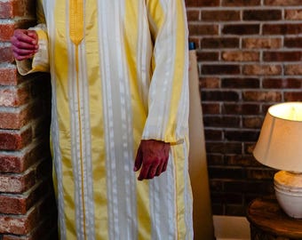 Marokański DJELLABA męski, królewski złoty dżellaba + koszula męski kaftan dostępny w różnych rozmiarach