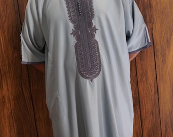 Mens Moroccan Gandoura Thobe  Premuim Elegant & Authentic Traditional Wear, Available in Different Colors