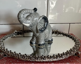 ヴィンテージ Quon-Quon 日本製陶器 グレー 象の置物 - Etsy 日本