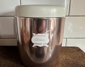 Vintage West Bend Aluminum Grease Canister