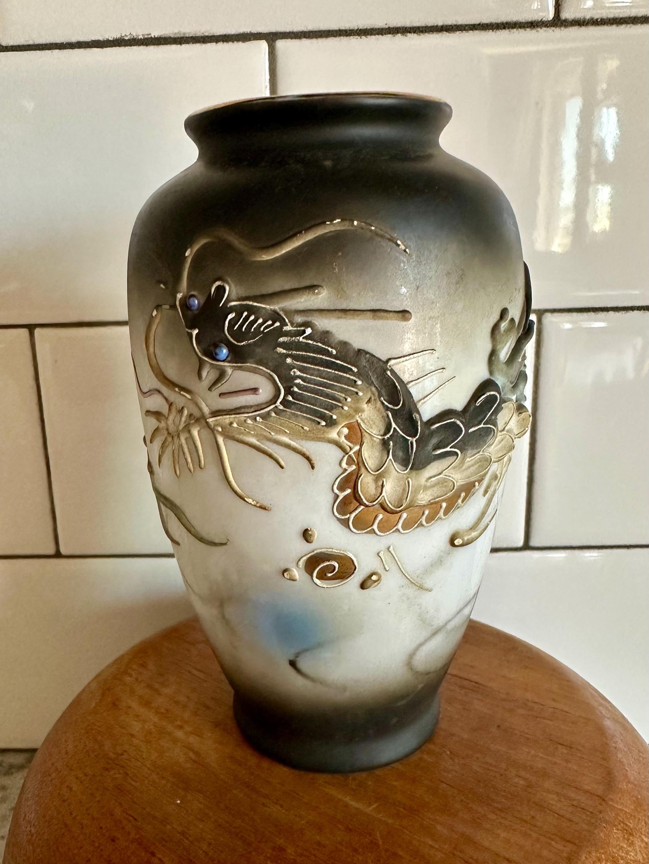 ドラゴン模様の陶器花瓶 ドラゴン装飾の陶器花瓶 Dragon chinese vase - Etsy 日本