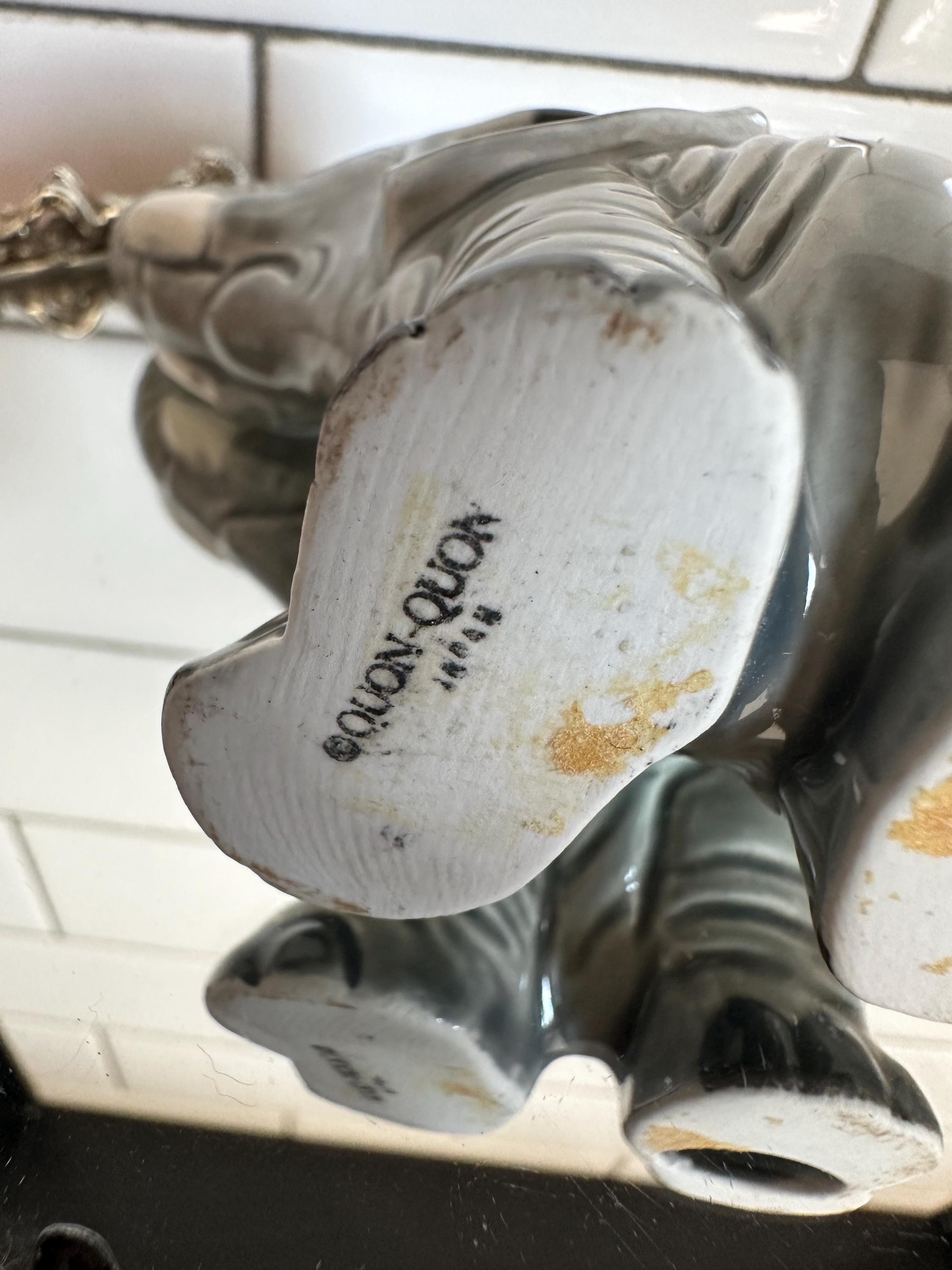 ヴィンテージ Quon-Quon 日本製陶器 グレー 象の置物 - Etsy 日本