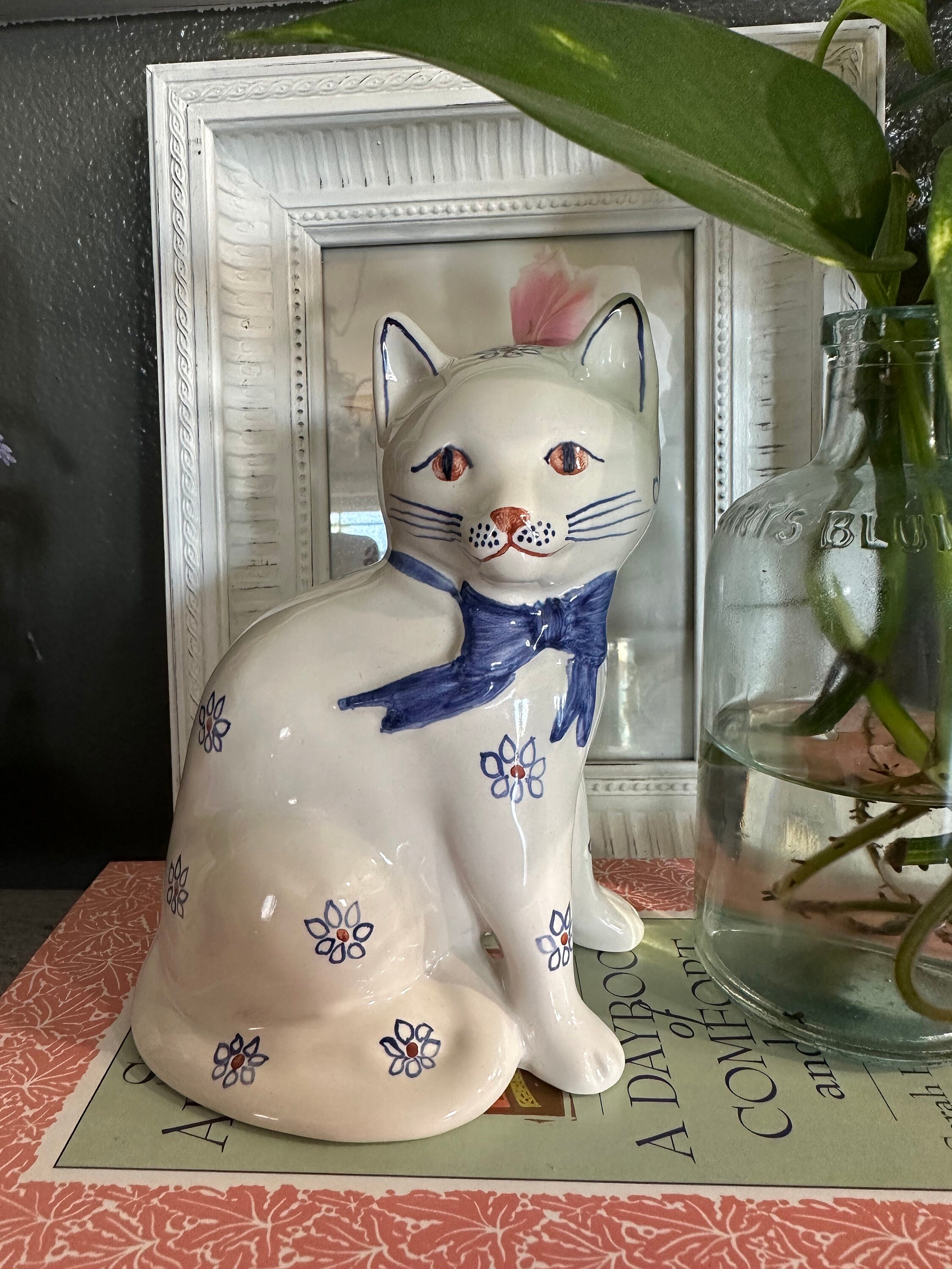 1950年代 イギリス Kingswear pottery 猫柄 小物置き 灰皿 KZ000040-350x350.webp