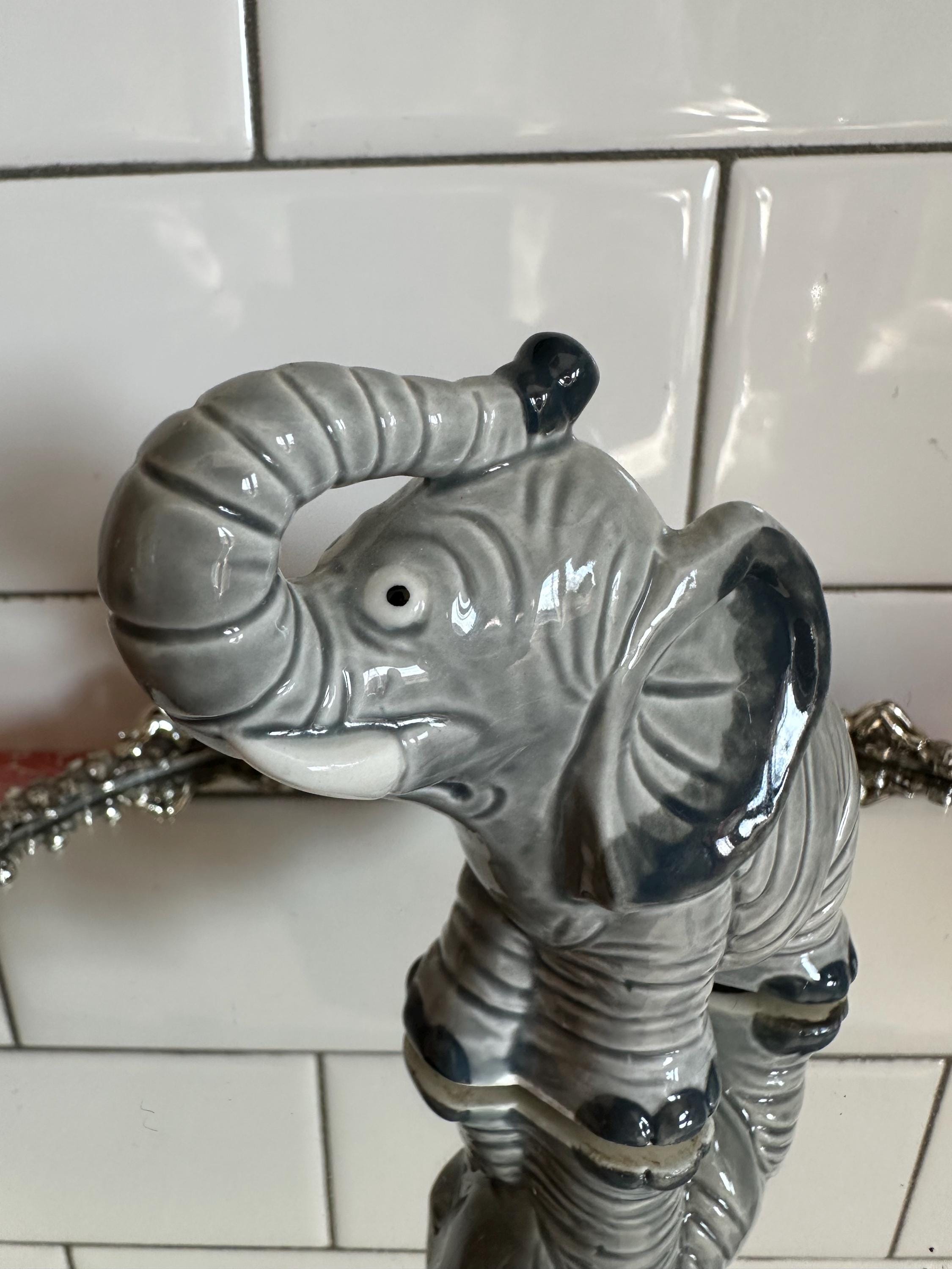 セラミック製グレー象の置物 Amazon.co.jp: 象の置物 2 個セット、セラミック製ホームアクセサリー