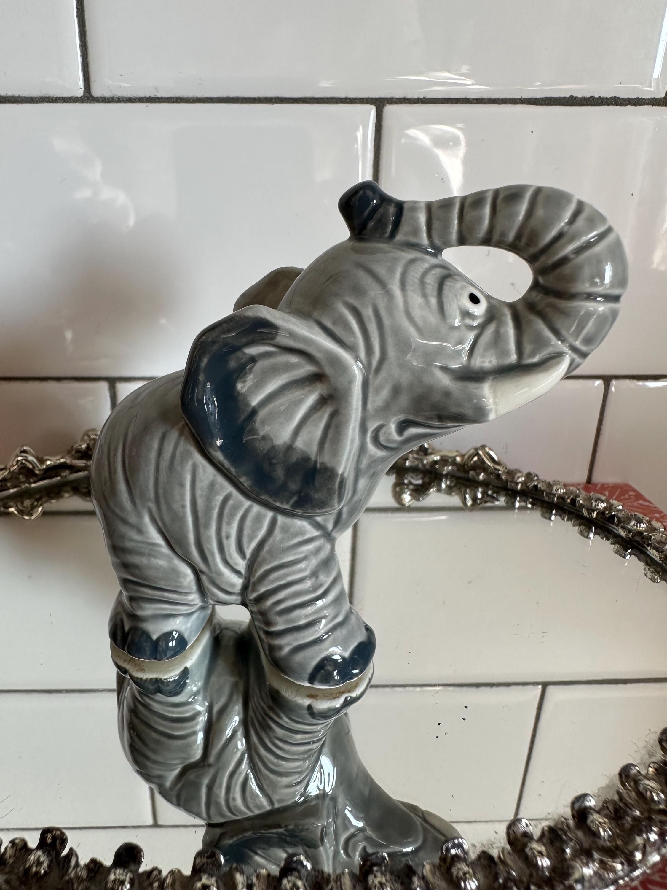 ヴィンテージ Quon-Quon 日本製陶器 グレー 象の置物 - Etsy 日本