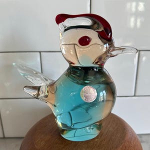 Murano Glass Bird Vintage Art Paperweight